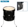 [Do Not Sell on Amazon]Glarry Full Size Adult Drum Set 5-Piece Black with Bass Drum, two Tom Drum, Snare Drum, Floor Tom, 16" Ride Cymbal