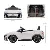 Electric Car for Kids 37-60 Months | 12V Ride-on Toy with Remote Control, Suspension, Horn Honking, Sleek White