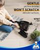 Dustpan and Brush Set, Portable Cleaning Brush and Dustpan Combo with Bamboo Handle, Black, 1 Set