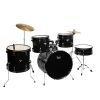 [Do Not Sell on Amazon]Glarry Full Size Adult Drum Set 5-Piece Black with Bass Drum, two Tom Drum, Snare Drum, Floor Tom, 16" Ride Cymbal