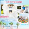 Inflatable Bounce House, 3-in-1 White Castle Bouncy House with Slide, Ball Pit and 370W Blower for Kids Ages 3-8, White