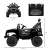12V Kids Ride On Truck with Parent Remote Control, Electric Battery Powered Toy Car with Spring Suspension, Adjustable Speed, LED Lights and Horn