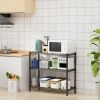 36" 3-Tier Black Wire Shelf - 350LBS Per Shelf, Heavy Duty Steel Storage Rack (36"W x 14"D x 36"H), Rust-Resistant for Kitchen/Laundry/Garage