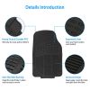 4Pcs Automotive Floor Mats Front and Rear PVC Rubber Floor Mats Heavy Duty Drive Vehicle Car Mats with Trimmable Design Fit Most Cars SUVs Trucks