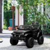 12V Kids Ride On Truck with Parent Remote Control, Electric Battery Powered Toy Car with Spring Suspension, Adjustable Speed, LED Lights and Horn