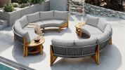 U_STYLE 6 - Person Outdoor Seating Group with Cushions and A Coffee Table(old sku:WY000379AAE)