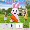 5 Ft Easter Inflatables Easter Decorations, Blow up Easter Bunny with LED Lights Baskets Light up Easter Decor
