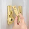 2 Packs Gold 90 Degree Barn Door Lock, Mechanical Password Lock, Flip Latch with Combination,3 Digit Password Keyless, Protect Privacy, for Cabinets