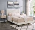 Findlay 3-Piece Bedroom Set, Plush 3D Upholstered Bed with Two Nightstands, Full