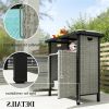 Storage cabinet, outdoor bar table, towel rack, gray