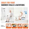 VEVOR Shower Chair Seat with Padded Arms and Back, Shower Stool with Reinforced CrossBar, Adjustable Height Bench Bath Chair for Elderly Disabled