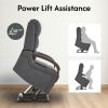 Power Lift Recliner Chair for Elderly, Recliner chair with Massage & Heat, Electric Leather Lift Recliner Chair for Living Room with Side Pocket