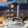 VEVOR 12" Outdoor Pizza Oven Portable Wood Pellet Pizza Oven Camping w/ Rotation