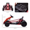 24V Electric Go Kart for Kids, Drift Electric Go Kart Racing with 2 Speeds, for Boys Girls Aged 8-12 Years Old, Red