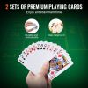 VEVOR Poker Chip Set, 500-Piece Poker Set, Complete Poker Playing Game Set with Aluminum Carrying Case, 11.5 Gram Casino Chips, Cards