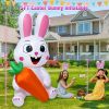 5 Ft Easter Inflatables Easter Decorations, Blow up Easter Bunny with LED Lights Baskets Light up Easter Decor