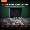 VEVOR Poker Chip Set, 500-Piece Poker Set, Complete Poker Playing Game Set with Aluminum Carrying Case, 11.5 Gram Casino Chips, Cards