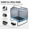 VEVOR 6FT Trampoline for Kids, 72" Indoor/Outdoor Toddlers Trampoline, Mini Baby Trampoline with Safety Enclosure Net, Gymnastics Bar, Hammock