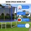 10FT Trampoline for Kids. Includes Safety Enclosure, Basketball Hoop and Ladder. Fast Assembly for Backyard Fun, ASTM Approved
