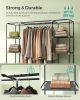 Portable Closet for Bedroom, Clothes Rail with Non-Woven Fabric Cover, Clothes Storage Organizer, 59 x 17.7 x 69 Inches, 12 Compartments, Gray