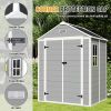 Campcraft 6*5ft resin storage shed, high quality pp material, strong structure, waterproof, rust and UV proof, large storage space