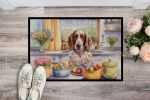 NEW Decorating Easter English Setter Doormat Front Door Mat Indoor Outdoor Rugs for Entryway, Non Slip Washable Low Pile, 18H X 27W