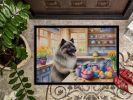 NEW Decorating Easter Keeshond Doormat Front Door Mat Indoor Outdoor Rugs for Entryway, Non Slip Washable Low Pile, 18H X 27W