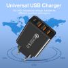 New Quick Charge A+C Charger Euro Standard 3USB+ Type-C Multi-port Mobile Phone Travel Charger Universal Adapter