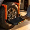Heavy Duty Folding Tire Step, Adjustable Height Non Slip Vehicle Step with 300 LBS Capacity, Fits Tires up to 13.5" Wide