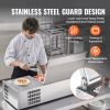 VEVOR Refrigerated Condiment Prep Station, 130 W Countertop Refrigerated Condiment Station, with 1 1/3 Pan & 4 1/6 Pans, 304 Stainless Body and PC Lid