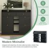 ON-TREND Modern Tipping Bucket Shoe Cabinet with 4 Flip Drawers, Multifunctional 2-Tier Shoe Storage Organizer with Drawers