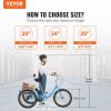 VEVOR Adult Tricycles Bike, 24 Inch Three-Wheeled Bicycles, 3 Wheel Bikes Trikes, Carbon Steel Cruiser Bike with Basket & Adjustable Seat