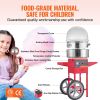 VEVOR Electric Cotton Candy Machine with Cart, 1000W Commercial Candy Floss Maker with Cover, Stainless Steel Bowl, Sugar Scoop and Drawer
