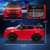Qaba 12V Power Wheels Car, 2-seat Licensed Land Rover Kids Electric Ride on Car w/Remote Control & LED Lights for Kid & Toddle, Red