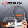 12V Electric Drain Auger, 25FT Cordless Plumbing Snake Auto Feed, Pipeline Snake Drain Clog Remover with Power Drill for 3/4"-2" Pipes