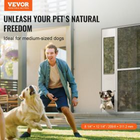 VEVOR Adjustable Height doggy Door for Sliding Glass Door. Height adjustments 75 7/8"- 80 11/16".