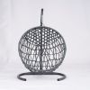 Cat Swing Bed with Stand & Cushion, Cat Egg Chair with Rattan Wicker Appearance, Indoor Hanging Swinging Cat Bed for Cats, Small Dogs