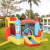 Large Inflatable Bounce House 4-in-1 Bouncy Castle with Dual Slides Climbing Wall Trampoline and Water Pool for Endless Fun