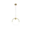 Modern Minimalist Single Circle Kitchen Island Light in Gold Cool Light