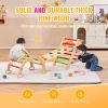 VEVOR Pikler Triangle Set, 5 in 1 Toddler Climbing Toys Indoor Playground, Ramp, and Arch, Montessori Climbing Set with Triangle