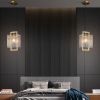 Jewell 1-Light Brass Geometric Pendant Light with Water-ripple Glass Shade