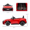 Aosom Electric Toy Car for Kids 3-6, 12V Ride on Car with Remote Control, Suspension System, Music, 3.1 MPH, Vibrant Red