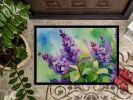 New Hampshire Purple Lilac in Watercolor Doormat Front Door Mat Indoor Outdoor Rugs for Entryway, Non Slip Washable Low Pile, 24H X 36W
