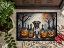 Boxer Spooky Halloween Doormat Front Door Mat Indoor Outdoor Rugs for Entryway, Non Slip Washable Low Pile, 24H X 36W