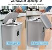 2.4 Gallon Kitchen Compost Bin for Counter Top or Under Sink, Hanging Small Trash Can with Lid for Cupboard/Bathroom/Bedroom/Office/Camping