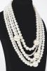 Multi Pearl Layered Necklace W/earring
