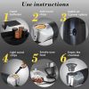 Smoking Gun Wood Smoke Infuser Starter Kit 12 PCS Smoker Machine with Accessories and Wood Chips Cold Smoke for Food and Drinks Gift for Man
