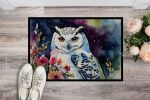 NEW Snowy Owl Doormat Front Door Mat Indoor Outdoor Rugs for Entryway, Non Slip Washable Low Pile, 18H X 27W