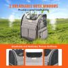 VEVOR Rolling Pet Carrier Backpack with Removable Wheels for Under 18LBS