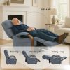 Power Lift Recliner Chair for Elderly, Recliner chair with Massage & Heat, Electric Leather Lift Recliner Chair for Living Room with Side Pocket, Blue